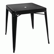 Table carrée en acier noir Bistro 668mm | Bolero - GC867