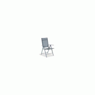 Chaise de jardin rival plus avec coussins gris – MTF – aluminium – 3exn0066