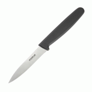 Couteau d'office lame droite noir 75mm | Hygiplas - C268