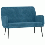 Helloshop26 - Banc banquette bleu 108 x 79 x 79 cm velours 02_0010572 - 3000582147763 Helloshop26 - Banc banquette bleu 108 x 79 x 79 cm velours 02_0010572 - 3000582147763