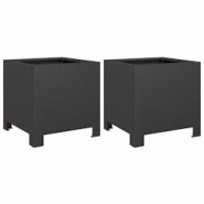 Helloshop26 - Jardinière bac lit surélevé plantes fleurs jardin terrasses lot de 2 30 x 30 x 30 cm acier noir 02_0038916 - 3000218025441 Helloshop26 - Jardinière bac lit surélevé plantes fleurs jardin terrasses lot de 2 30 x 30 x 30 cm acier noir 02_0038916 - 3000218025441