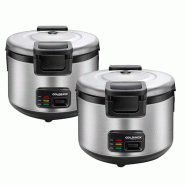 LOT DE 2 Cuiseurs à riz professionnel 19 Litres PREMIUM - GOLDINOX - gris inox 3701770838394