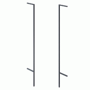 Montant carré avec fixation murale H240cm - Pas de 25 - noir