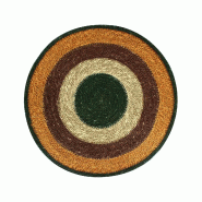 NOVASTYL - Set De Table Luna Rond 38cm En Jonc De Mer Naturel Et Terracotta - 035-1227628