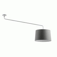 Plafonnier Vivien Blanc, Abat-Jour Conique Anthracite, Raccordement E27, Puissance 75W, Ip20, Diamètre 48Cm - Rossini Illuminazione - gris 8015421683
