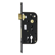 Serrure à larder multibat à profil européen axe 50mm finition noir à bout carré sans gâche réversible - JPM - 210000-01-1j - 126952