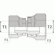 Adaptateur femelle série 24° x femelle série 24° pré-serti - UFT 10L/12L - RUFT001012