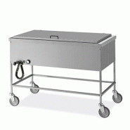 Chariot bain-marie 3x 1/1 GN avec couvercle - Metalcarrelli - acier inoxydable AISI 304 - 1950 W Chariot bain-marie 3x 1/1 GN avec couvercle - Metalcarrelli - acier inoxydable AISI 304 - 1950 W