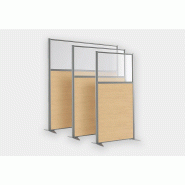 Cloison amovible vitrée en bois - 165-cm,122-cm_0