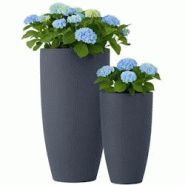 CLP Set de 2 bacs à plantes 1 Anthracite - gris 326428 CLP Set de 2 bacs à plantes 1 Anthracite - gris 326428