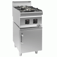 Cuisinière à gaz - 10 kW - 2 brûleurs - incl. Soubassement avec 1 porte  - Mario 700 | GGM -GHK400-E-UBK400-E