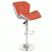 Décoshop26 - Tabouret de bar chaise de comptoir hauteur réglable en synthétique terracotta cadre en acier chromé 04_0005262 - 3000126632694 Décoshop26 - Tabouret de bar chaise de comptoir hauteur réglable en synthétique terracotta cadre en acier chromé 04_0005262 - 3000126632694