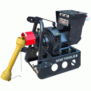 Groupe électrogène agricole 30 kW (37,5 kVA) pour tracteur dès 30 ch - 230 V et 400 V - Régulateur AVR - Cardan et attelage trois points MW Tools PTG300