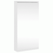 Helloshop26 - Armoire de bain à miroir d'angle design épuré 30 x 24 x 60 cm en bois d'ingénierie blanc 02_0047277 - blanc verre 3000234690678