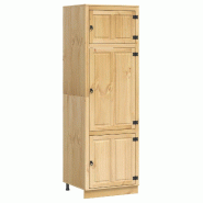 Helloshop26 - Armoire rectangulaire moderne avec espace de rangement 66 x 58 x 207 cm en pin massif miel 02_0058901 - Bois massif 3000240840319