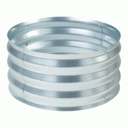 Helloshop26 - Jardinière bac à plante fleur surélevée Andrano acier galvanisé 61 x 31 cm argent 03_0009507 - acier 3000224733354_0