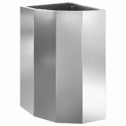 Helloshop26 - Jardinière d'angle moderne épurée extérieur 30 x 30 x 50 cm en acier galvanisé argent 02_0052920 - acier 3000237652420