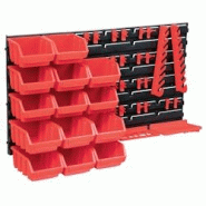Helloshop26 - Kit de bacs de stockage et panneaux muraux 39 pièces boîte d'empilage système de stockage d'outils garage atelier de 02_0003850 - 300 Helloshop26 - Kit de bacs de stockage et panneaux muraux 39 pièces boîte d'empilage système de stockage d'outils garage atelier de 02_0003850 - 300
