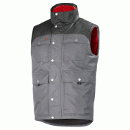 Lafont - Bodywarmer de travail mixte sans manches SHOVEL Gris / Noir Taille 3XL - XXXL gris 3609705273312