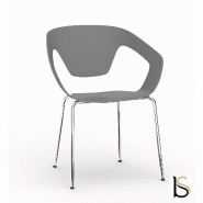 Lot de 4 sièges de collectivité Liner - Mobel Linea. - Gris_0