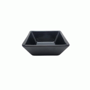 METRO PROFESSIONAL Plat à tapas Vilo, porcelaine, 6 x 6 cm, carrée, noire, 6 unités - noir porcelaine 306965