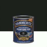 Peinture fer extérieur direct sur rouille HAMMERITE noir ferronnerie mat 0.75 l