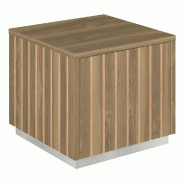 Podium 1 porte push-pull Vertigo T03 MDF naturel et olivier 45x45x40cm