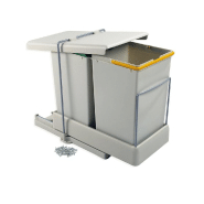 Poubelles de recyclage à fixation inférieure et extraction automatique avec 2 conteneurs 14 litros