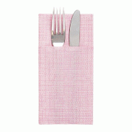 Serviette kangourou Dry Cotton 55 G/M2 40x40 cm fuchsia Airlaid - par 700