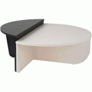 Table basse en aggloméré Podium noir et blanc Hanah Home - 8684283439775 Table basse en aggloméré Podium noir et blanc Hanah Home - 8684283439775