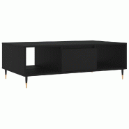 VidaXL Table basse noir 104x60x35 cm bois d'ingénierie Modèle Patio Luxe Prime - Bois manufacturé 827077