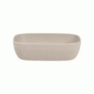 ADRIER - CC-0142-BEIG - (Pack de 6 unités) - Bol rectangulaire 2L GN 1/4 x 7,5 cm prof. - Beige - beige plastique CC-0142-BEIG