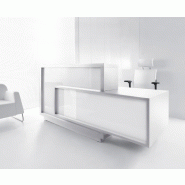 Bureau d'accueil original modèle Foro - MDD - Blanc, Blanc, A droite