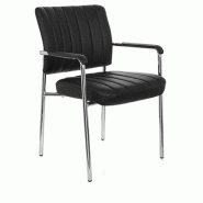 Chaise de conférence / chaise visiteur / chaise SOMOS V PU noir hjh OFFICE - plastique 706802