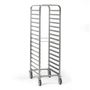 Chariot à glissières 16 x 600 x 400 mm CG-1664-5861664 - Structure inox, roues avec frein, pare-chocs en caoutchouc Chariot à glissières 16 x 600 x 400 mm CG-1664-5861664 - Structure inox, roues avec frein, pare-chocs en caoutchouc