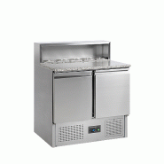 Comptoir à pizza GN1/1 225 L - 2 portes pleines à charnières | Tefcold - PT920