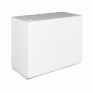 Comptoir Cage noyer clair 1 tiroir 2 tablettes 120x60x93cm