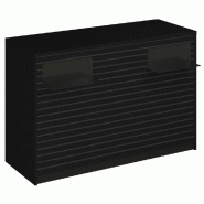 Comptoir Vertigo H T03 dble noir L150cm - 3 tab.Coulis. 6tab.Amovib - noir