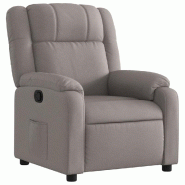 Fauteuil inclinable Taupe Tissu Modèle Jorvanel - 373544