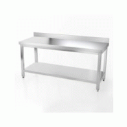 GGM Gastro Tables Inox de Travail Premium avec Dosseret et Etagère - Profondeur 700 mm - ATK157A - 4063326066507