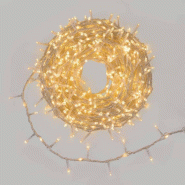 Lotti Guirlande Mini BOA effet défilant 30m 1660 LED blanc chaud câble transparent - jaune 8024199078918