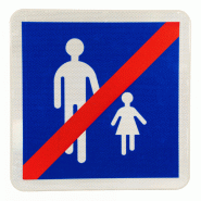Panneau de prescription B55 - Sortie d'aire piétonne - WP Signalisation Panneau de prescription B55 - Sortie d'aire piétonne - WP Signalisation