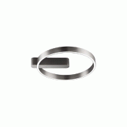 Plafonnier LED circulaire en métal gris brossé, 52 W, température de couleur sélectionnable (3000 K, 4000 K, 6000 K), diamètre 57,5 cm, IP20 - Pe