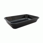 Schneider - Plateau et plateaux d’exposition, mélamine, noir, 420 x 280 x 76 mm, PU : 12 pièces - noir plastique 227135