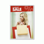 SHOWDOWN Displays Exposiciónate Cadre Clic-Clac Slim A1 Coins En Onglet 20 mm KRA1G20 - argenté aluminium KRA1G20