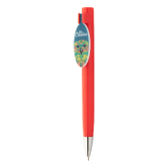 Stylo à bille en plastique - clip sur mesure - encre bleue - marquage UV LED inclus - rouge - 9 gr Stylo à bille en plastique - clip sur mesure - encre bleue - marquage UV LED inclus - rouge - 9 gr