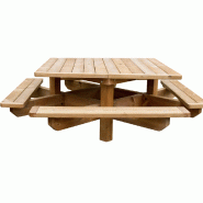 Table bois pique-nique CARREE