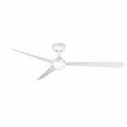 Ventilateur de plafond Sfera 1250 mm en acier blanc mat, moteur DC silencieux, 6 vitesses, fonction inverse, télécommande, FARO - blanc acier 34272