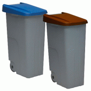 WellHome - Jeu de Conteneurs Fermés 110L Bleu et Marron 88cm - gris plastique WH13979