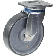 200mm swivel castor with grey electrically conductive thermoplastic polyurethane 200mm swivel castor with grey electrically conductive thermoplastic polyurethane